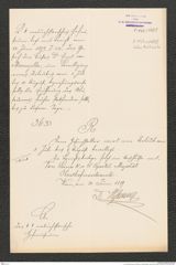 k.k. naturhistorisches Hofmuseum, Intendanzakten 1885-1896 (Hauer), Aktenzahl Z.435/1889, Seite 1